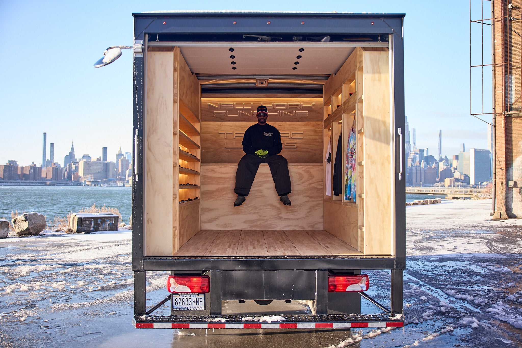 Box Truck Black Crewneck - Tarmac Works x New York Sunshine