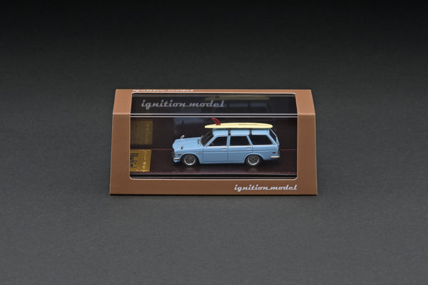 Ignition Model 1/64 Datsun Bluebird (510) Wagon Light Blue