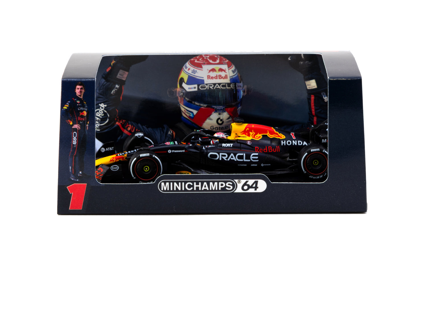 Minichamps 1/64 Oracle Red Bull Racing RB21 Max Verstappen - Winner Emilia Romagna GP 2025