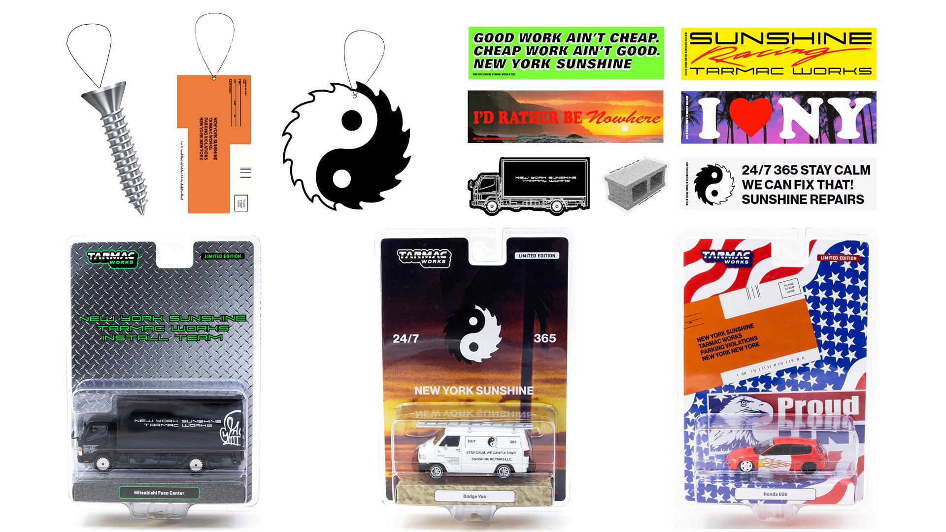 Model Cars Bundle Set - Tarmac Works x New York Sunshine