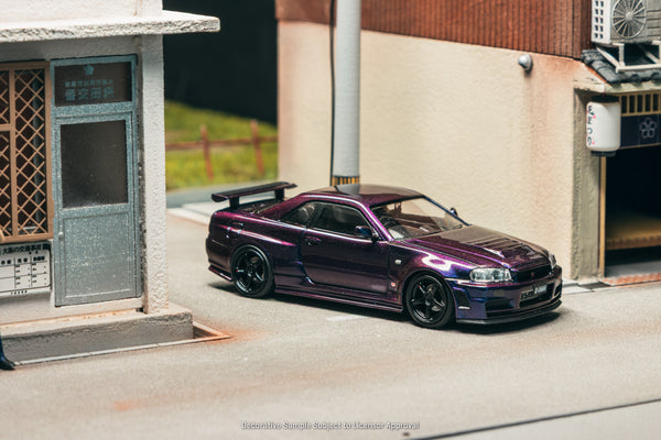 Ignition Model 1/64 Nismo R34 GT-R Z-tune Purple Metallic - Tarmac