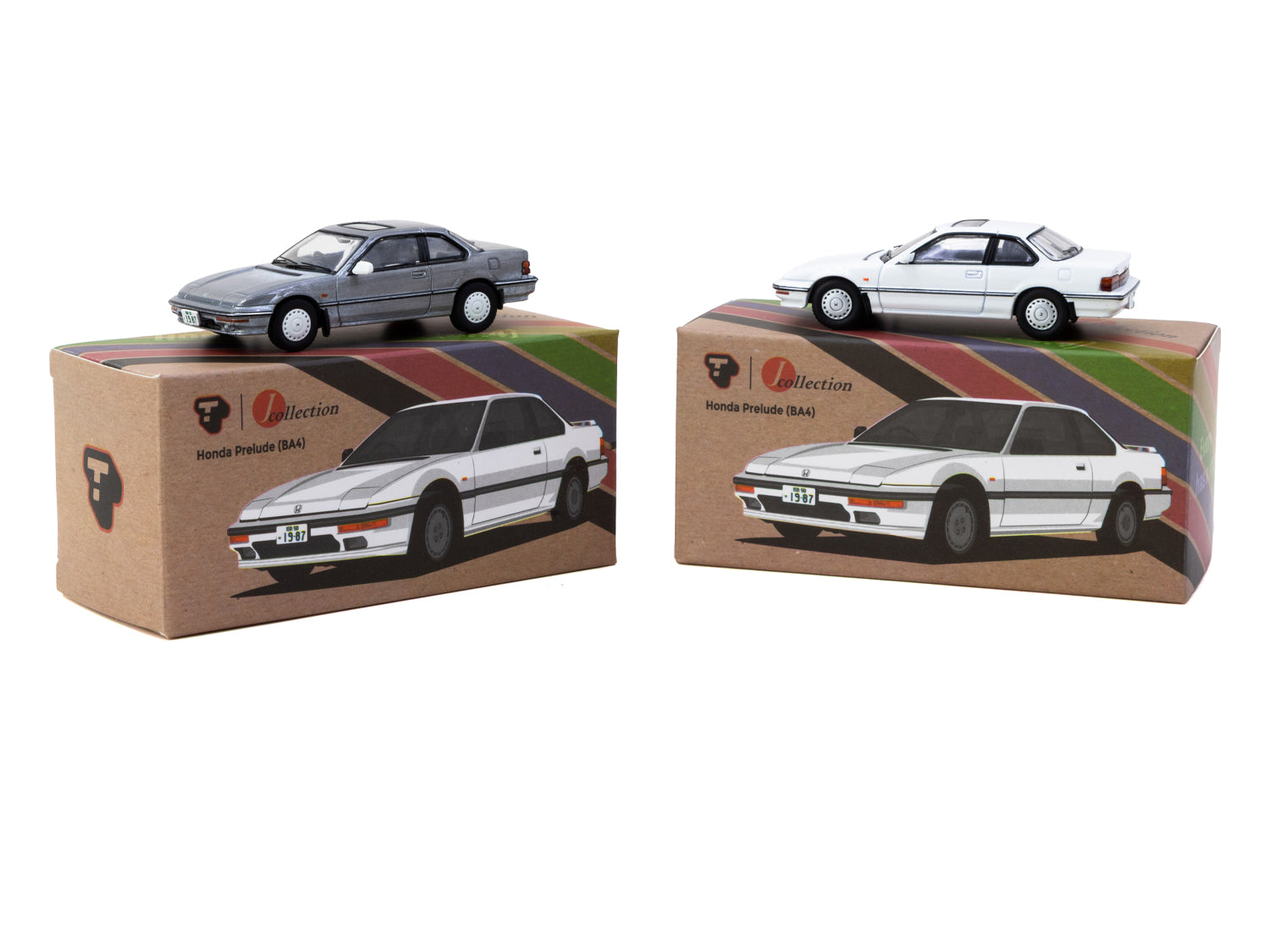 1/64 Honda Prelude (BA4) White - J Collection X Tarmac Works COLLAB64