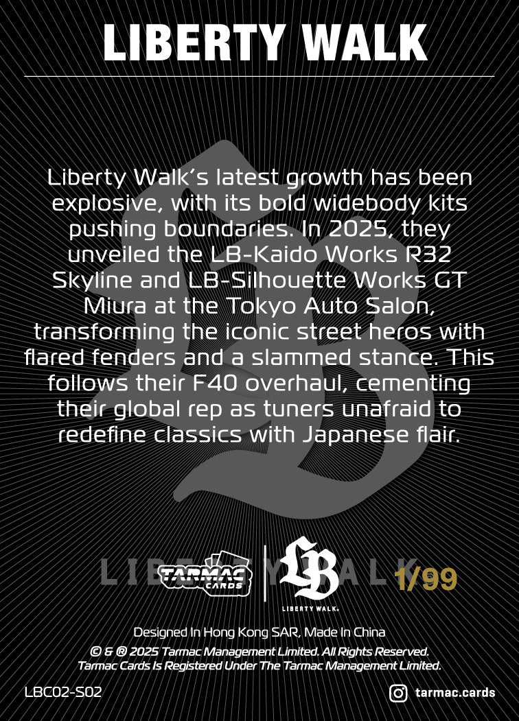 Liberty Walk Collection Vol.02 Special Parallel - Liberty Walk (Hanabi/99) - Tarmac Cards