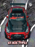 Tarmac Cards - LB Liberty Walk Collection Vol.1 - Special Parallel, LW-TA-13 Nissan R35 Type2 (Hanabi/99) - Special Edition