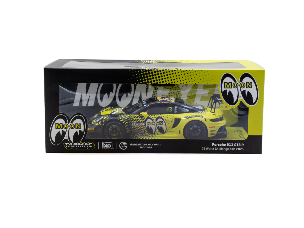 1/18 Porsche 911 GT3 R GT World Challenge Asia 2025 Phantom Global Racing #13 - Tarmac Works x iXO Models HOBBY18