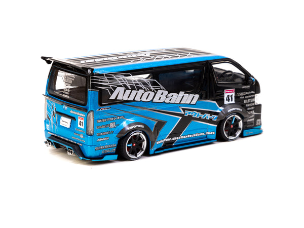 Tarmac Works 1/43 Toyota Hiace Widebody Black / Blue - HOBBY43