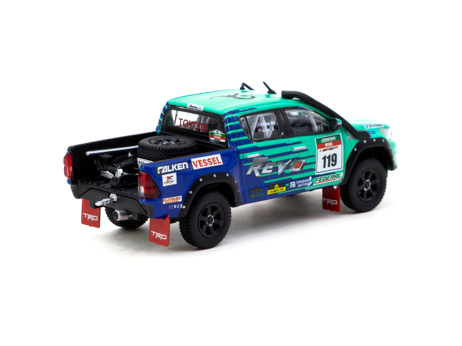 1/64 Toyota Hilux AXCR 2017 with Truck Packaging - Tarmac Works HOBBY64