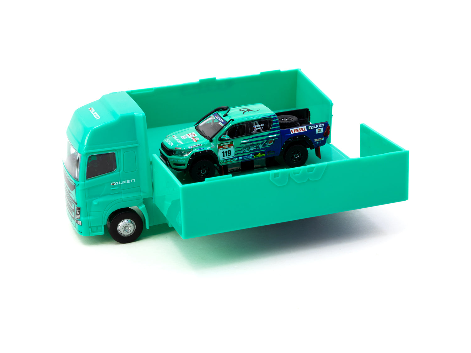 1/64 Toyota Hilux AXCR 2017 with Truck Packaging - Tarmac Works HOBBY64