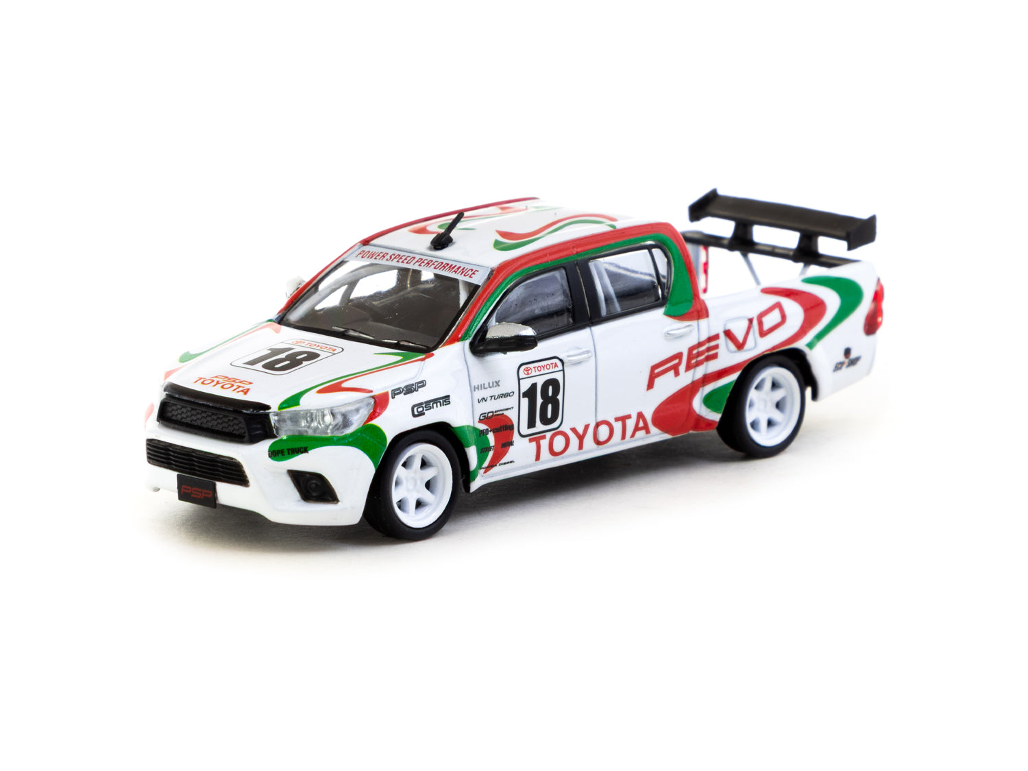 1/64 Toyota Hilux White - Tarmac Works HOBBY64