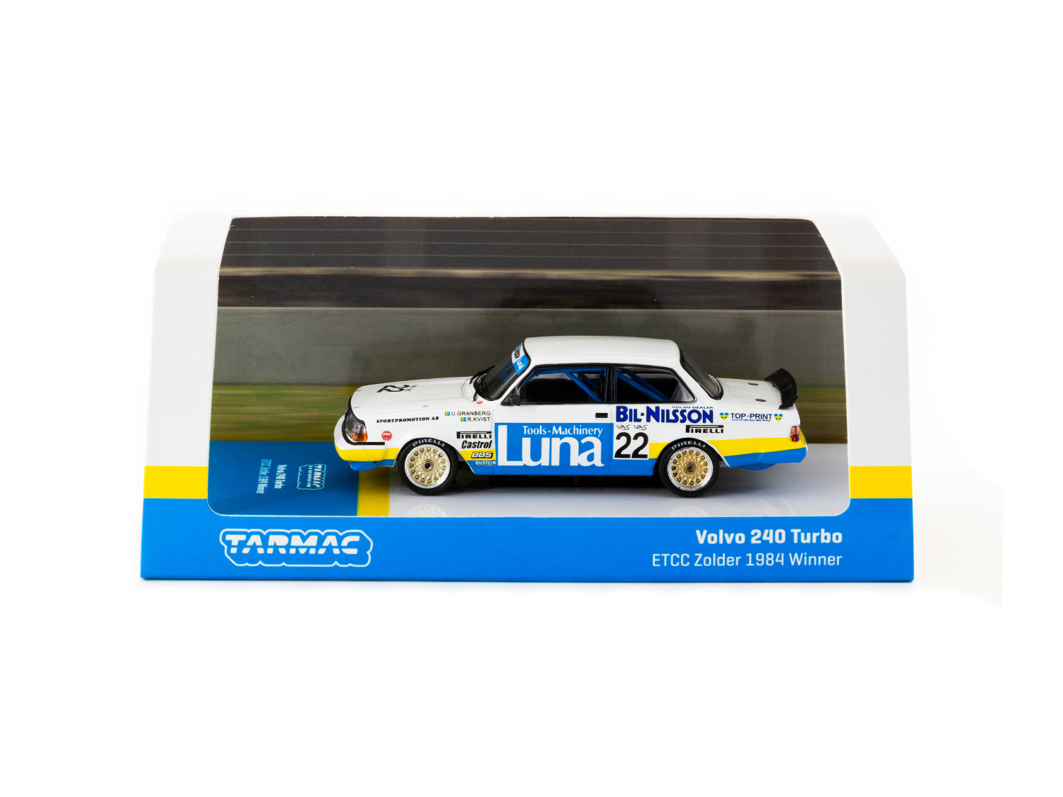 1/64 Volvo 240 Turbo ETCC Zolder 1984 Winner Ulf Granberg / Robert L. Kvist #22 - Tarmac Works HOBBY64