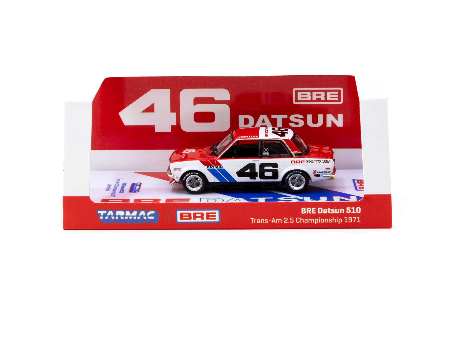 1/64 BRE Datsun 510 Trans-Am 2.5 Championship 1971 #46 - USA Special Edition - Tarmac Works HOBBY64