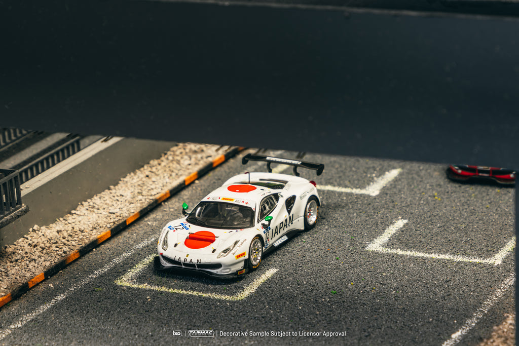 Tarmac Works X iXO Models 1/64 Ferrari 488 GT3 FIA GT Nations Cup 2018 #12 - Japan Special Edition - HOBBY64