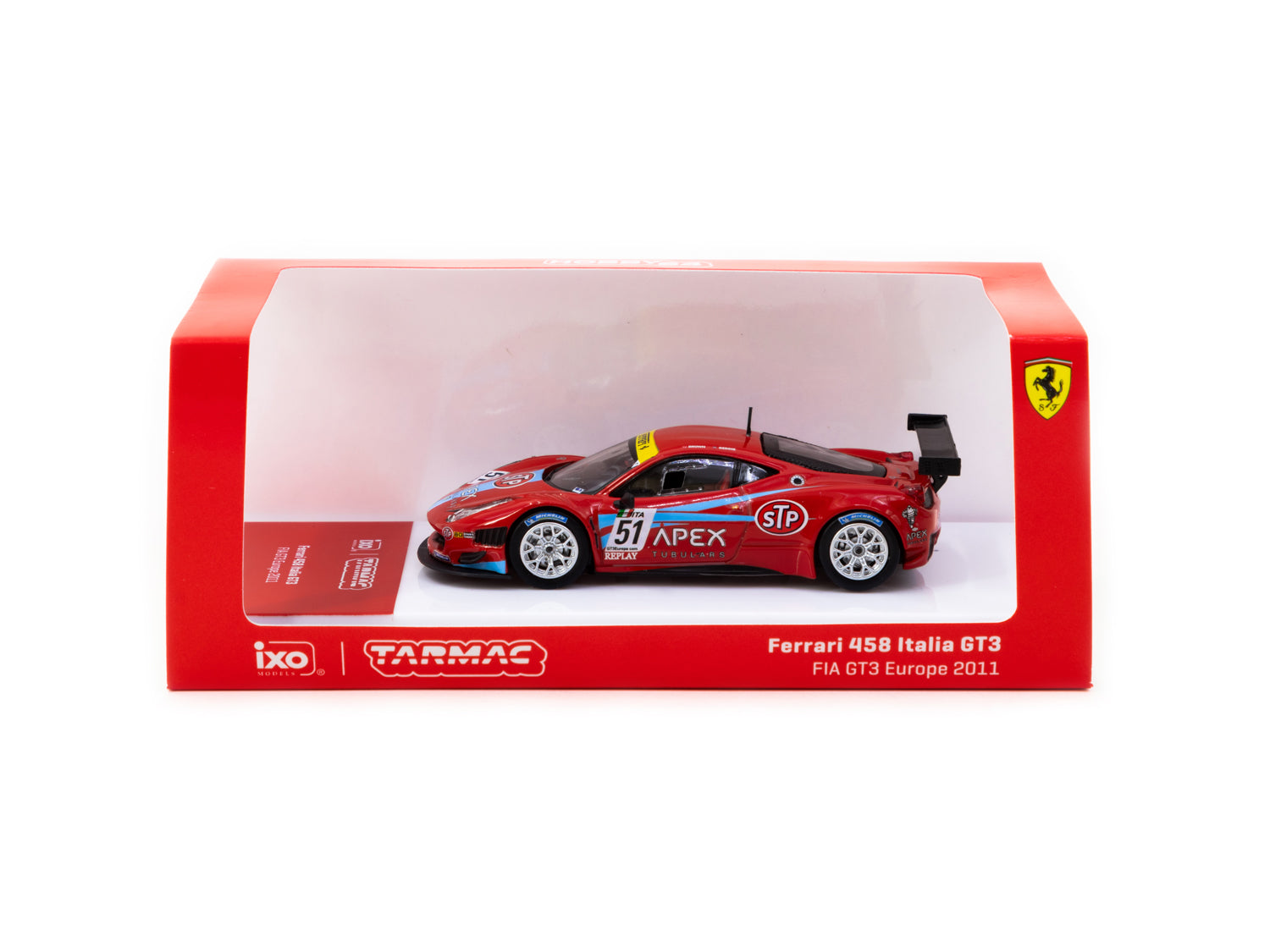 1/64 Ferrari 458 Italia GT3 FIA GT3 Europe 2011 #51 - Tarmac Works X iXO Models HOBBY64