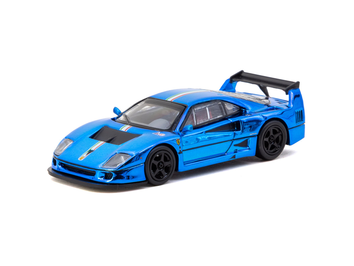1/64 Ferrari F40 LM Chrome Blue - Tarmac Works x iXO Models HOBBY64