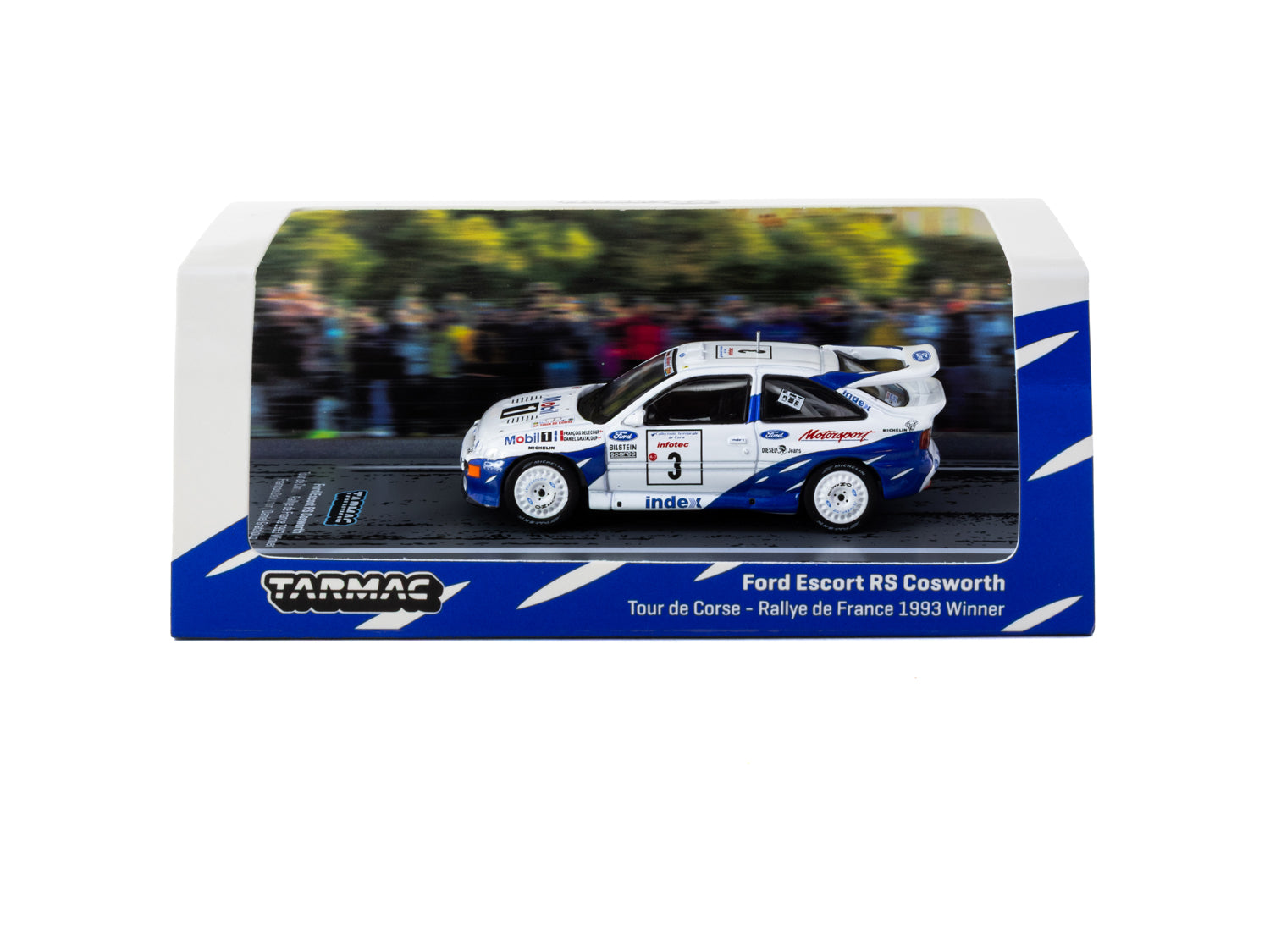 1/64 Ford Escort RS Cosworth Tour de Corse - Rallye de France 1993 Winner #3 - Tarmac Works HOBBY64