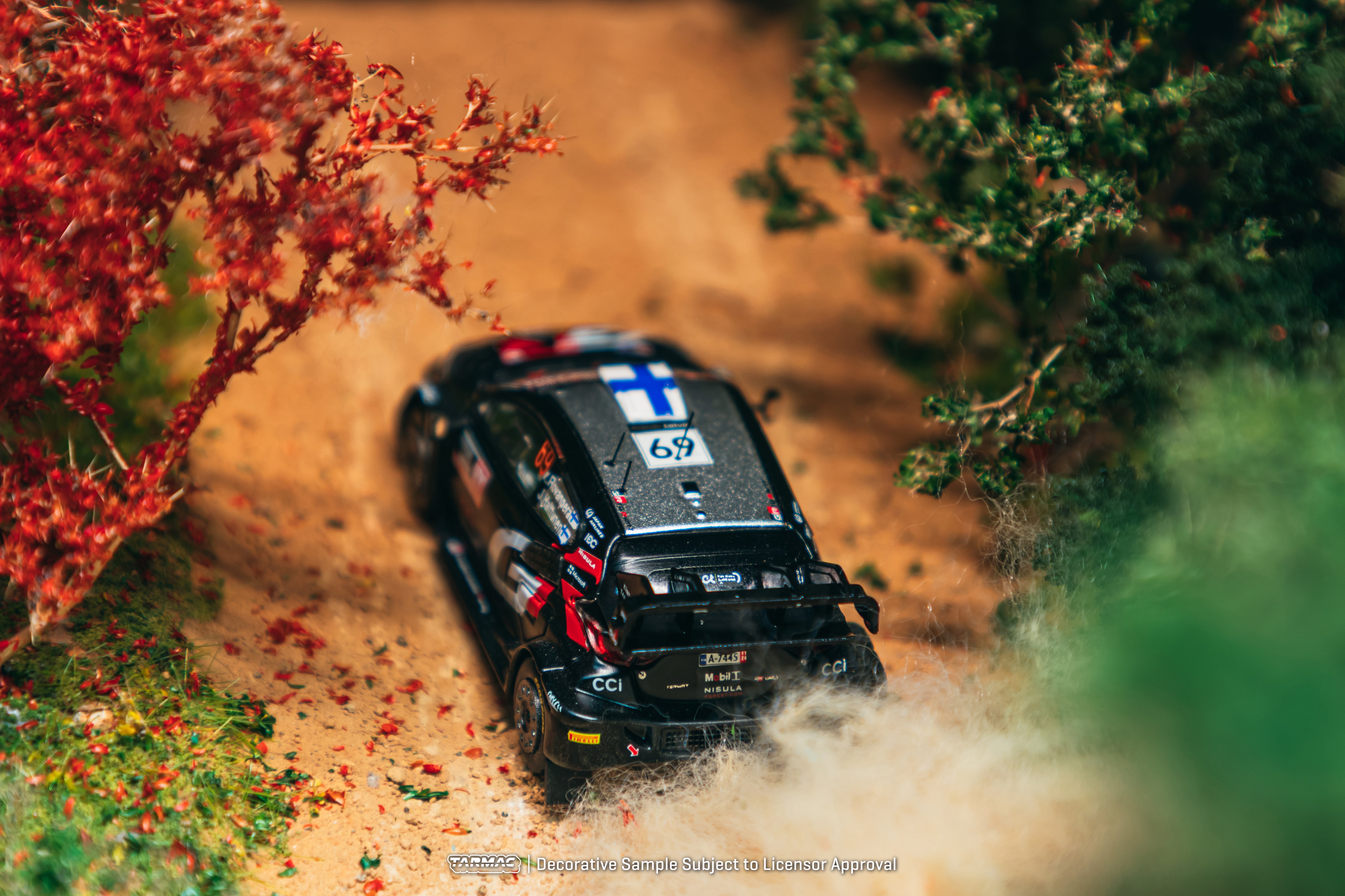 1/64 Toyota GR YARIS Rally1 HYBRID Rally Latvia 2024 Winner #69 - Tarmac Works x iXO Models HOBBY64
