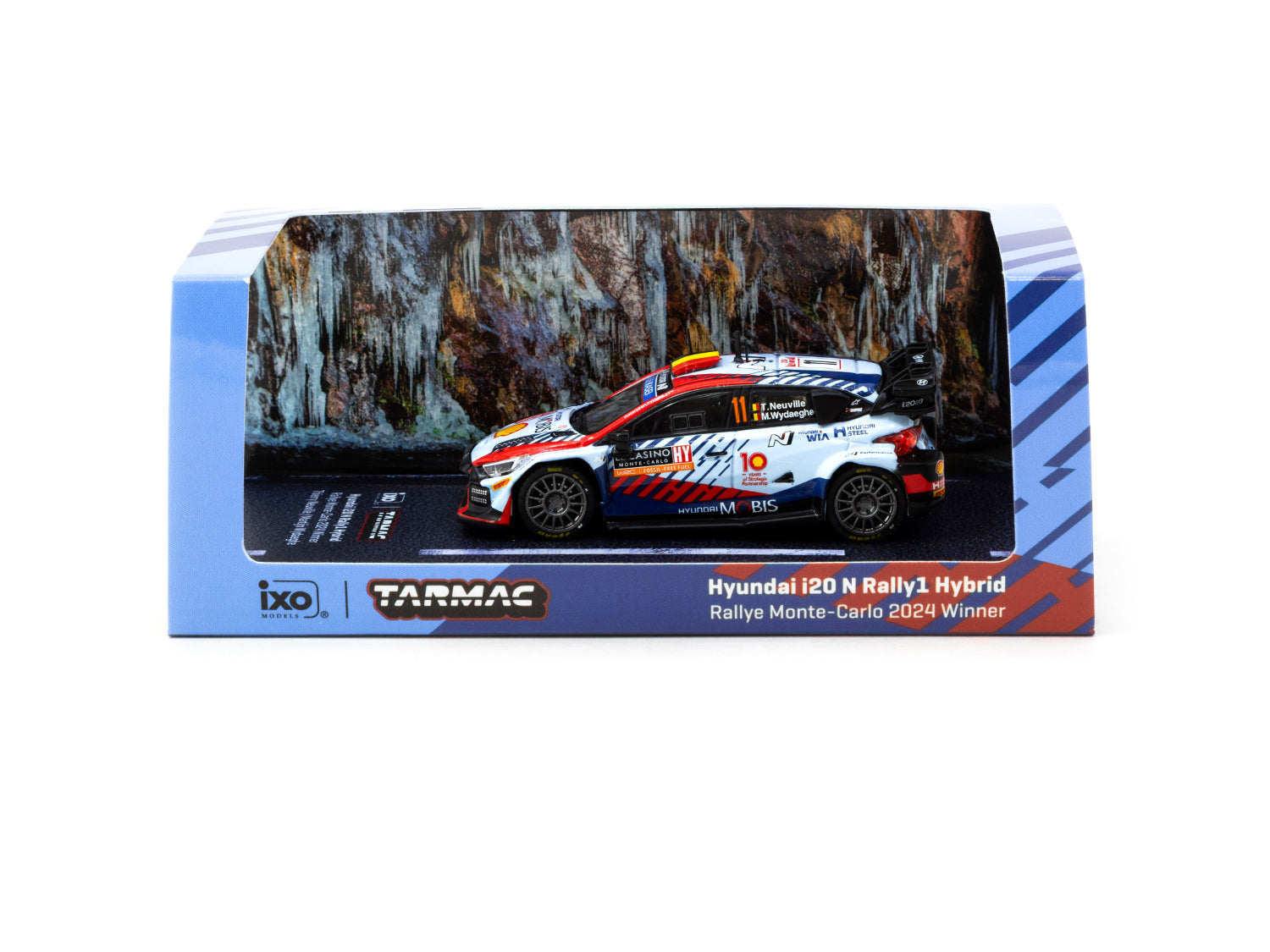 1/64 Hyundai i20 N Rally1 Hybrid Rallye Monte-Carlo 2024 Winner #11 - Tarmac Works X iXO Models HOBBY64