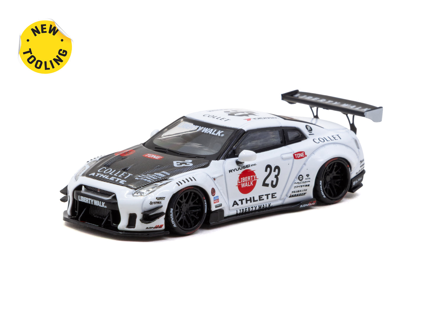 1/64 LB-WORKS NISSAN GT-R R35 type 2 White - Tarmac Works HOBBY64