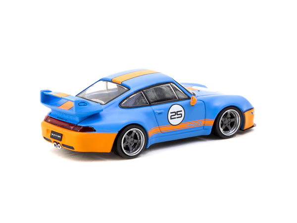 とらちゃんページ Tarmac Works 1/64 993 Remastered By Gunther Werks Blue / Orange - HOBB