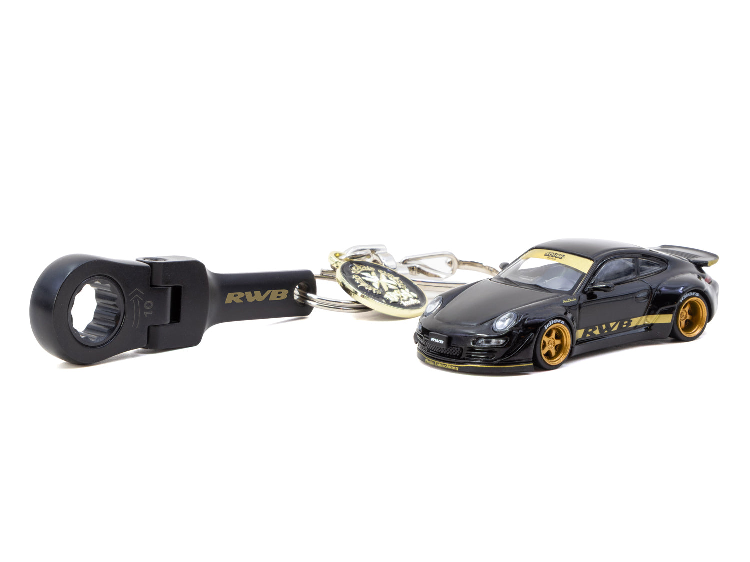 OSK Tools x RWB x Tarmac Works 1/64 RWB 997 Black Bundle Set - Tarmac Works HOBBY64