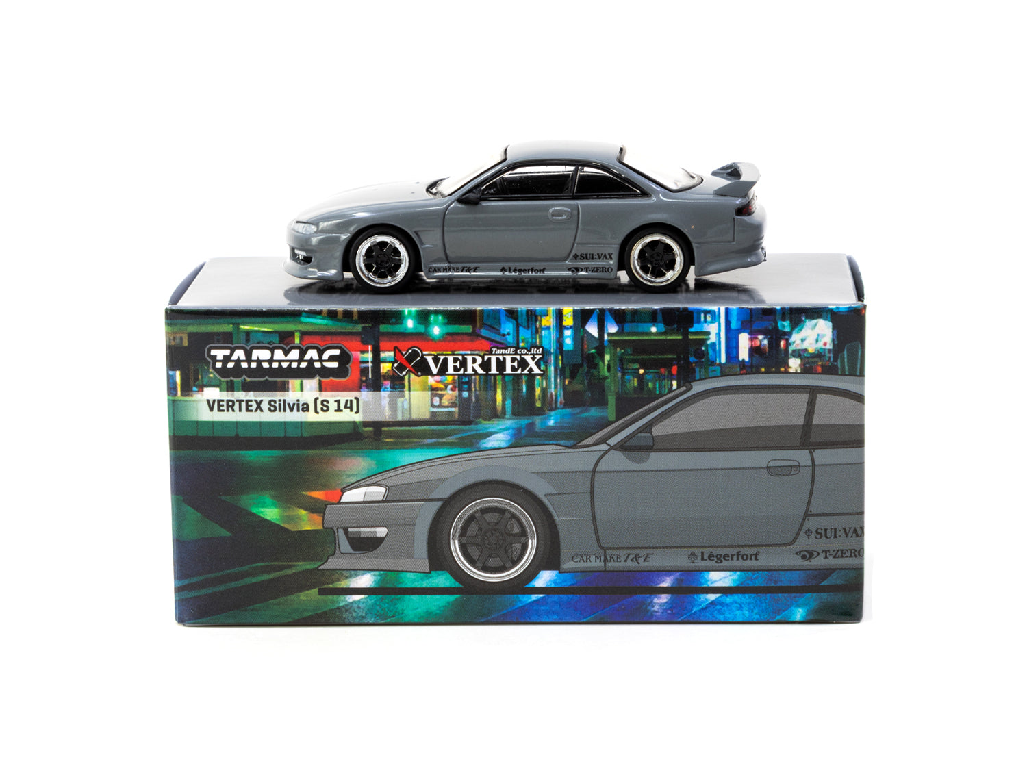 1/64 VERTEX Silvia (S 14) Grey - Tarmac Works GLOBAL64