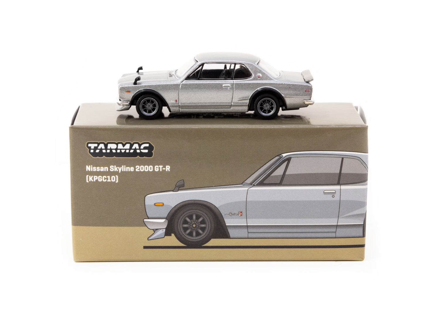 1/64 Nissan Skyline 2000 GT-R (KPGC10) Silver - Tarmac Works GLOBAL64