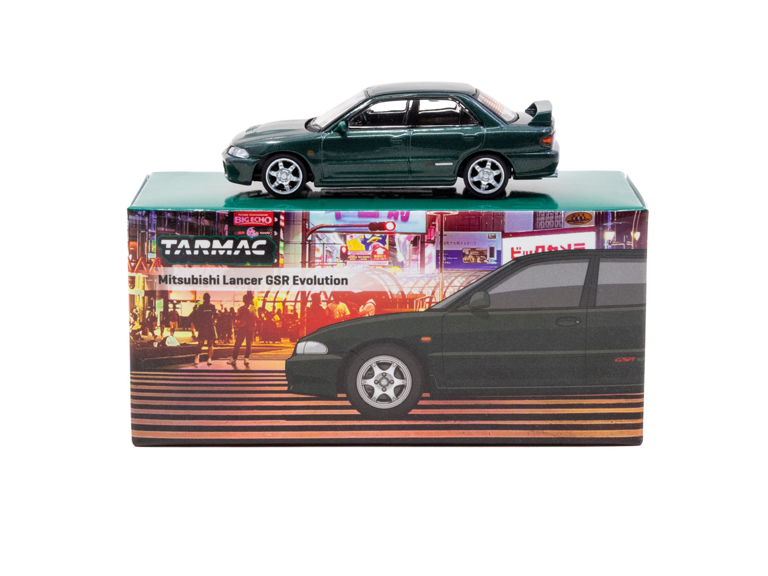 1/64 Mitsubishi Lancer GSR Evolution Green Metallic - Tarmac Works GLOBAL64
