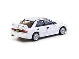 Tarmac Works 1/64 Mitsubishi Lancer RS  Evolution III White - Lamley Special Edition - GLOBAL64