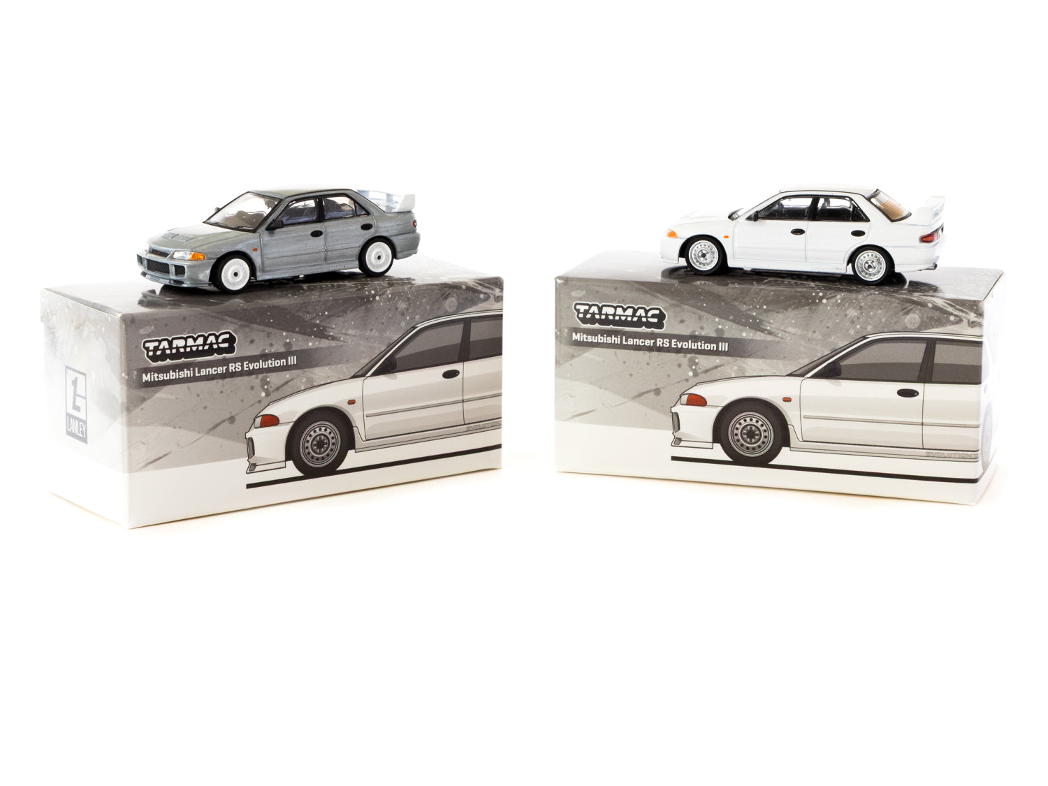 1/64 Mitsubishi Lancer RS Evolution III White - Lamley Special Edition - Tarmac Works GLOBAL64