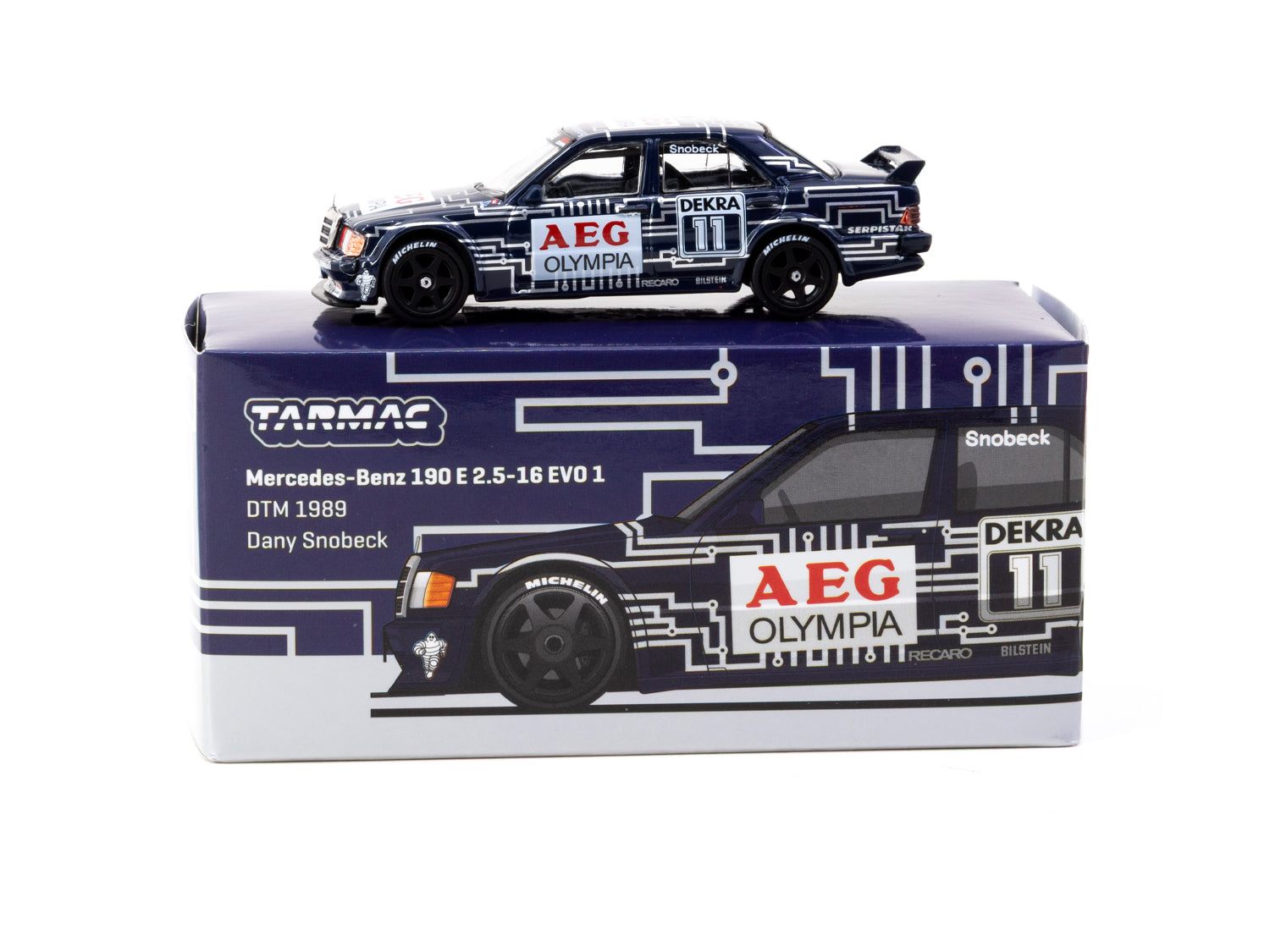 1/64 Mercedes-Benz 190 E 2.5-16 EVO 1 DTM 1989 Dany Snobeck - Tarmac Works GLOBAL64