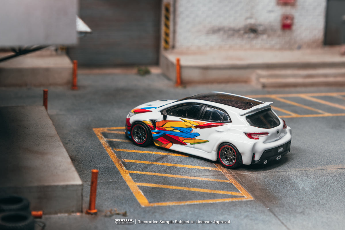 1/64 Toyota GR Corolla Widebody White - Designed by Jon Sibal - Tarmac Works GLOBAL64