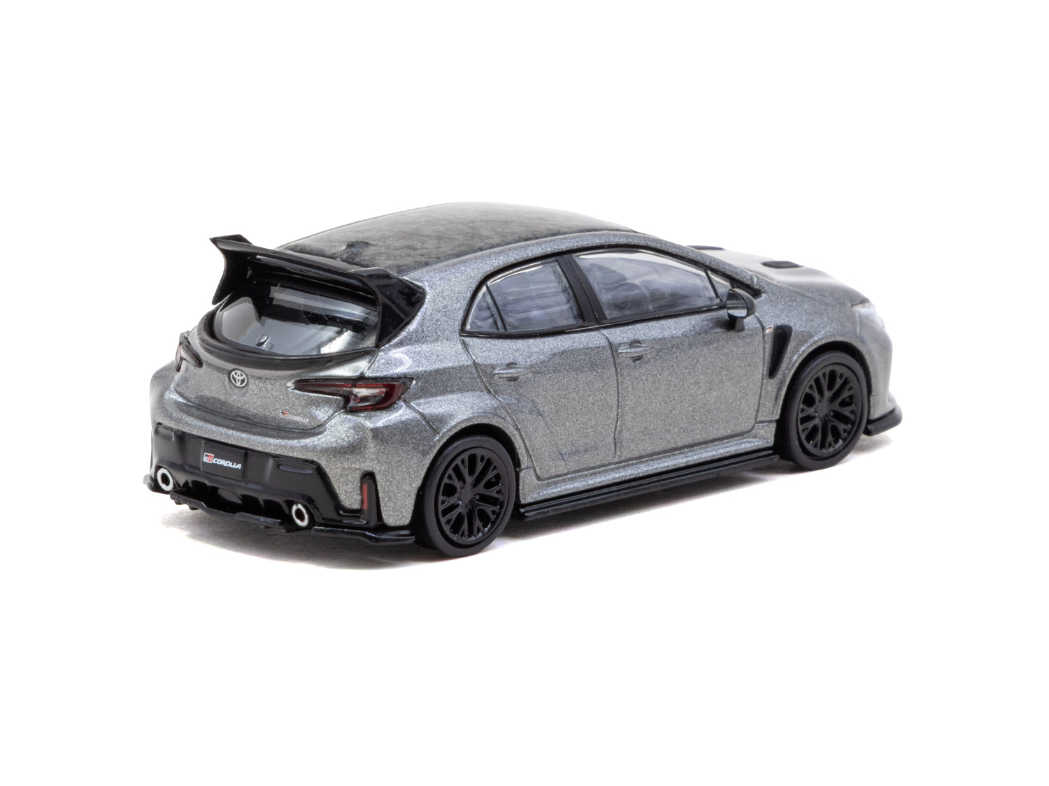 1/64 Toyota GR Corolla Grey with oil can packaging - Tarmac Works GLOBAL64