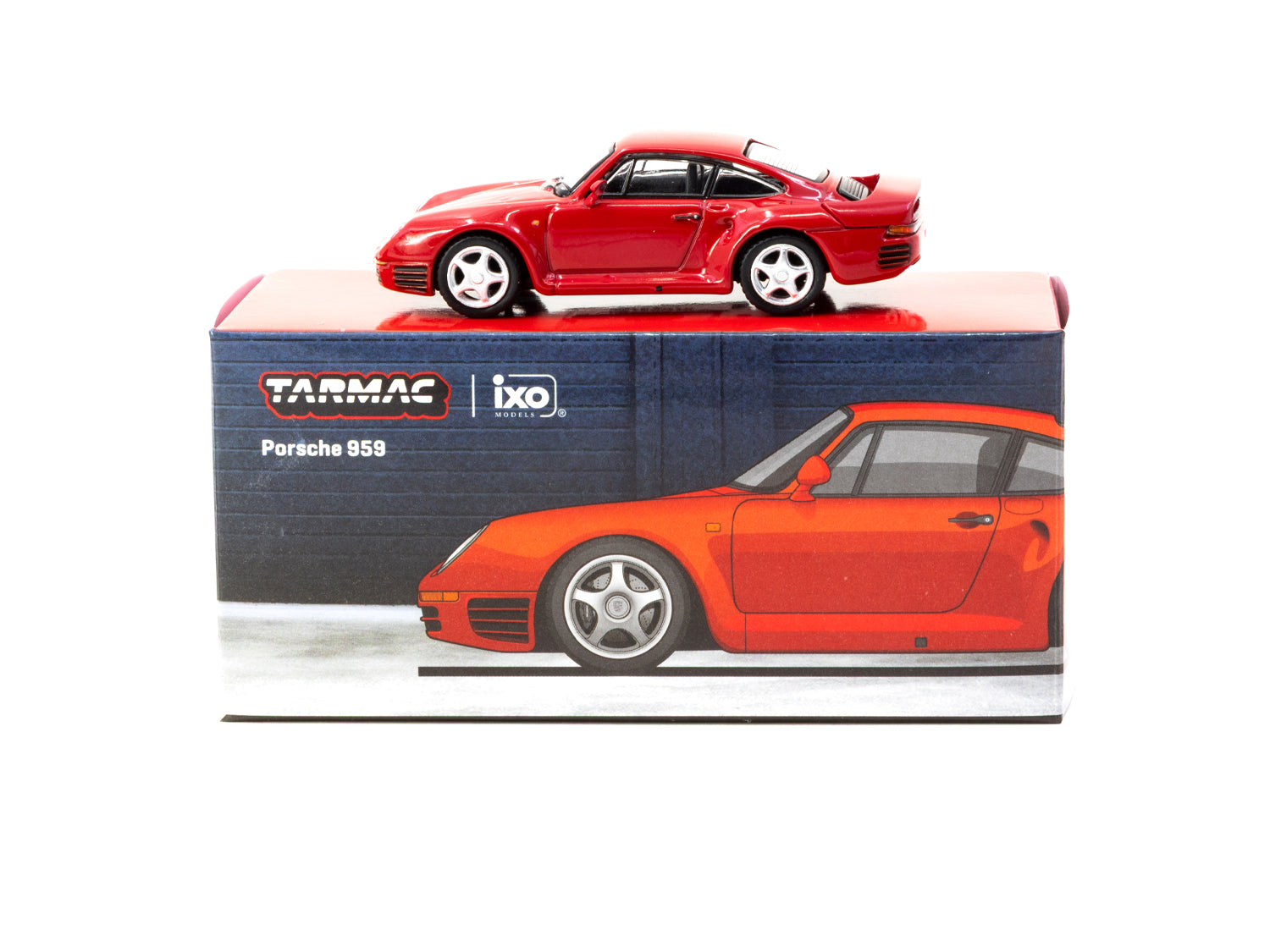 1/64 Porsche 959 Red - Tarmac Works X iXO Models GLOBAL64