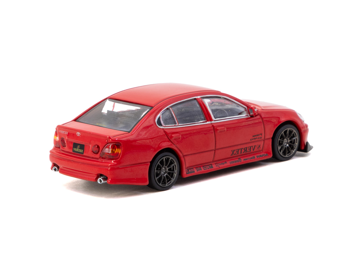 1/64 VERTEX Toyota Aristo JZS161 Red with Tarmac Cards - Tarmac Works GLOBAL64