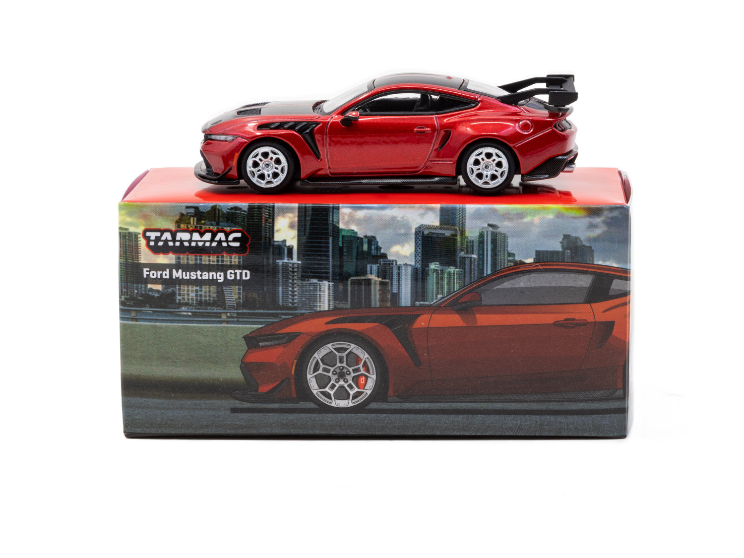 1/64 Ford Mustang GTD Red - Tarmac Works GLOBAL64