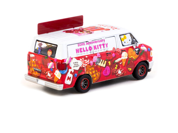 Tarmac Works Global 64 Dodge Van Hello Kitty Food Truck