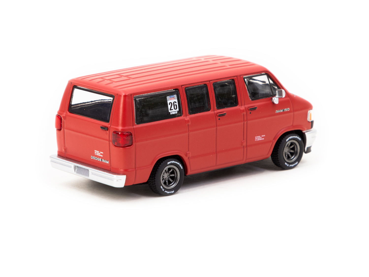 1/64 Dodge Van Red - Tarmac Works GLOBAL64