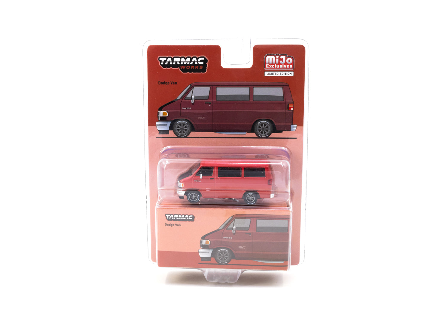 1/64 Dodge Van Red - Tarmac Works GLOBAL64