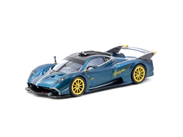 taquanani Tarmac Works 1/64 Pagani Huayra R Turquoise Carbon Fiber