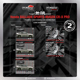 Tarmac Works 1/64 HONDA Ballade Sports MUGEN CR-X PRO Silver with Tarmac Cards - GLOBAL64