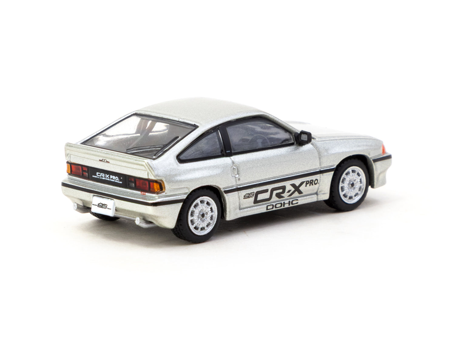 1/64 Honda Ballade Sports MUGEN CR-X Pro Silver with Tarmac Cards Combo Set - GLOBAL64