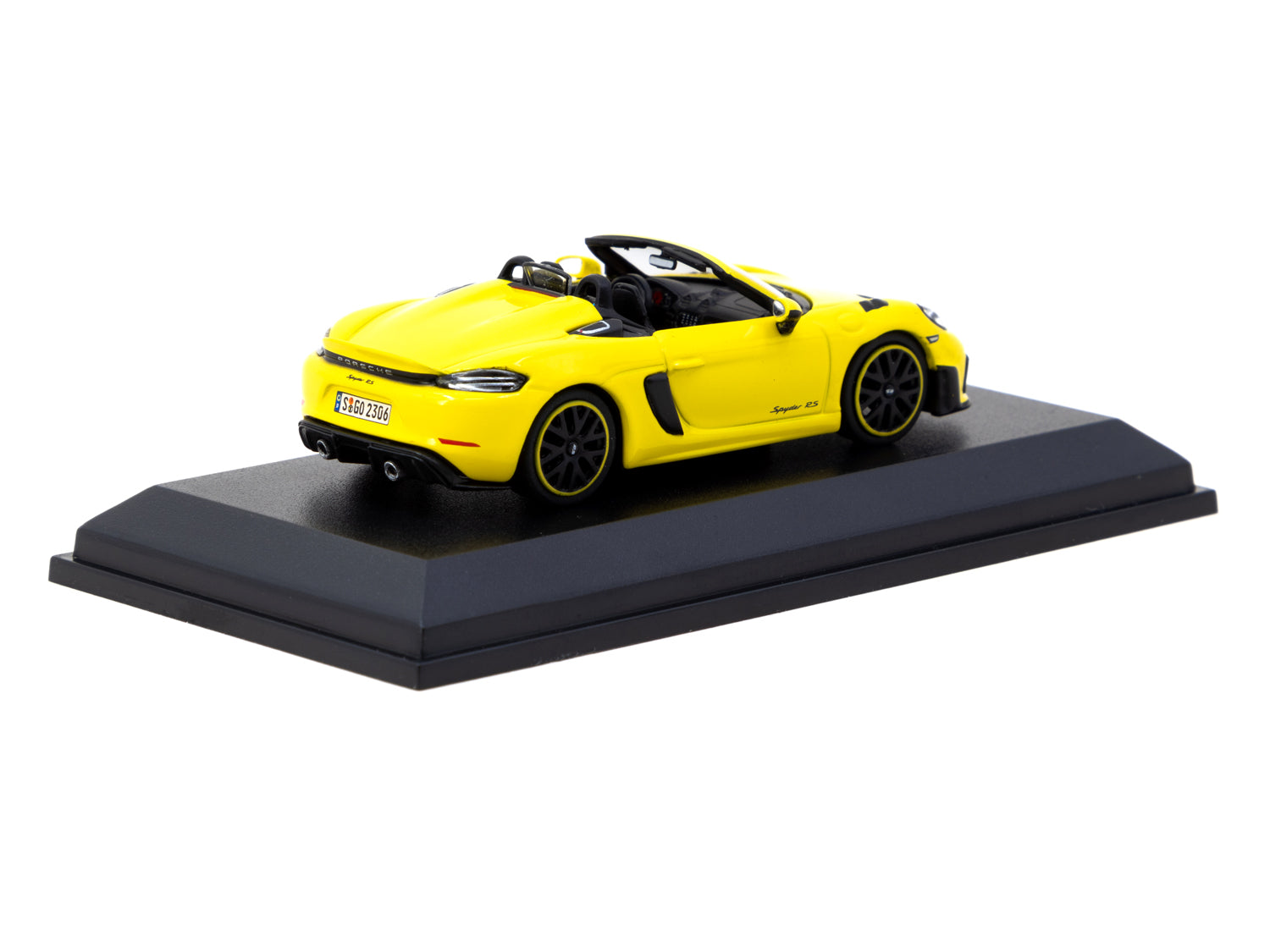 1/64 Porsche 718 Spyder RS Racing Yellow - Tarmac Works X Minichamps COLLAB64