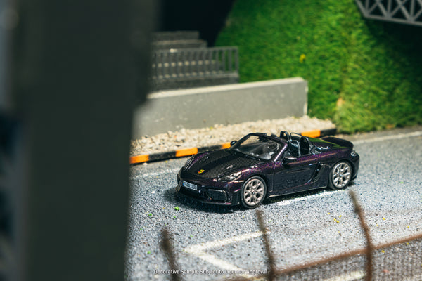 マッコ Minichamps X Tarmac Works 1/64 Porsche 718 Spyder RS Viola