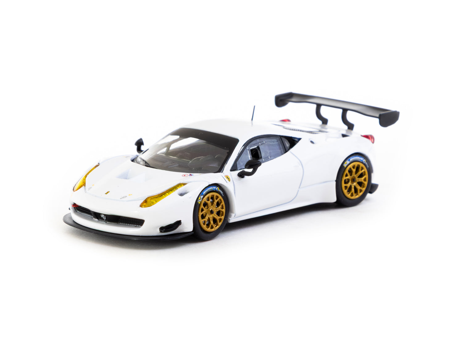 1/64 Ferrari 458 Italia GT3 White - Tarmac Works X iXO Models ROAD64