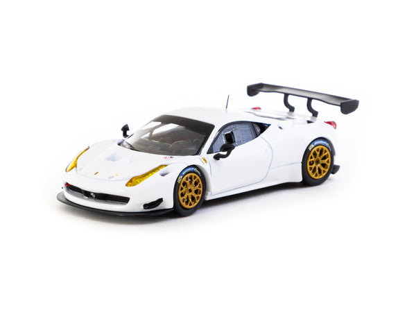 Tarmac Works X iXO Models 1/64 Ferrari 458 Italia GT3 White