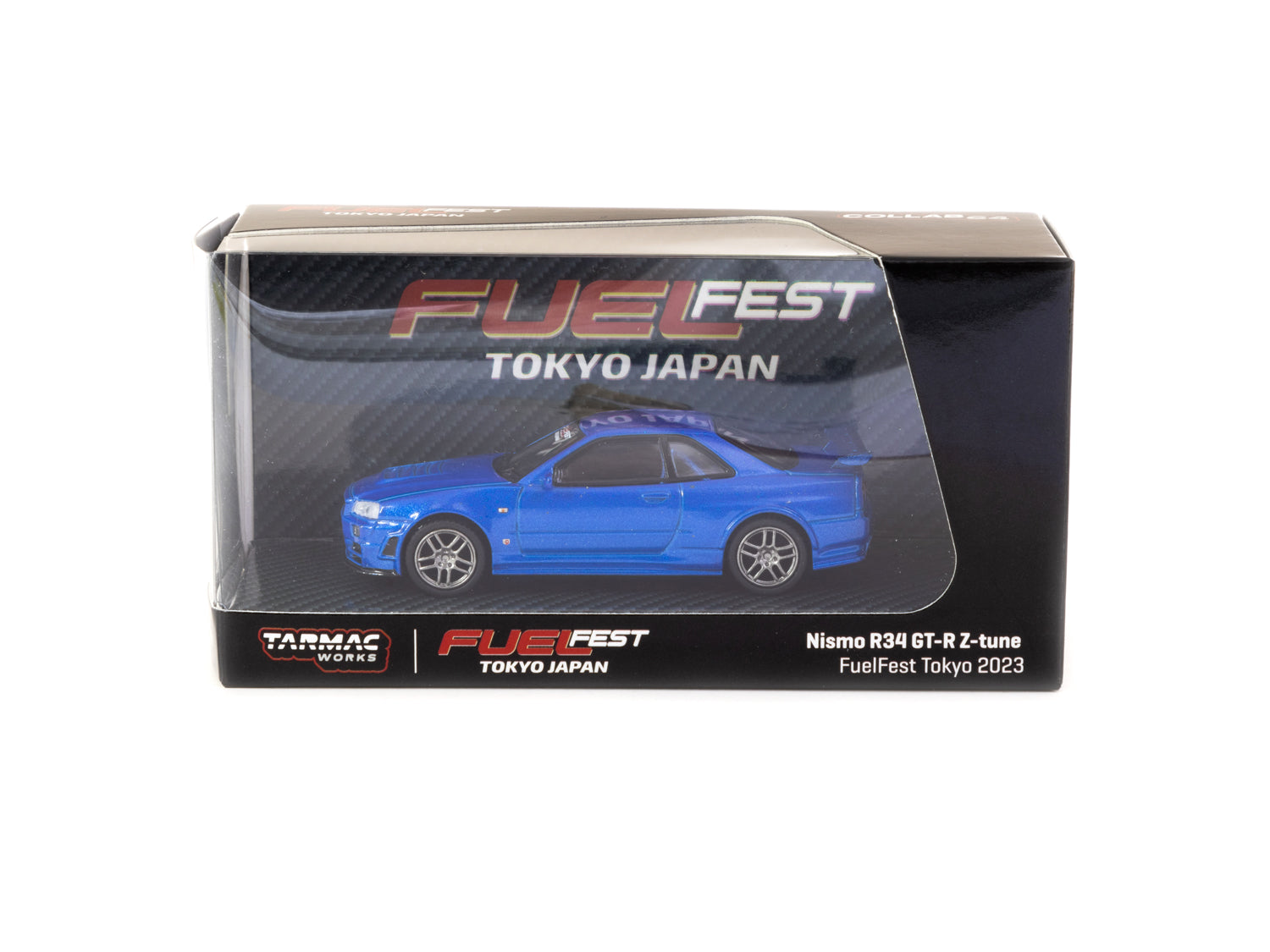 1/64 Nismo R34 GT-R Z-tune FuelFest Tokyo 2023 - Tarmac Works X Schuco COLLAB64