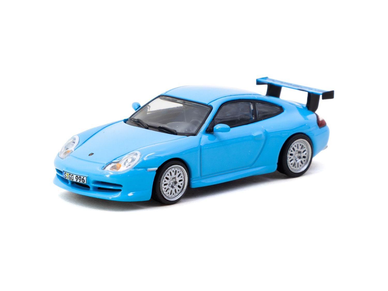 1/64 Porsche 911 GT3 (type 996) Light Blue - Tarmac Works X iXO Models GLOBAL64