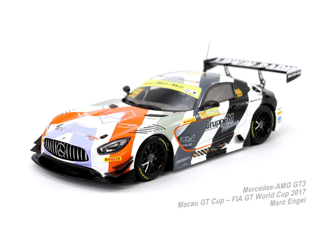 Minichamps x Tarmac Works 1/43 Mercedes-AMG GT3 – Gruppem Racing Macau GT Cup – FIA GT World Cup 2017 #999 3rd Place