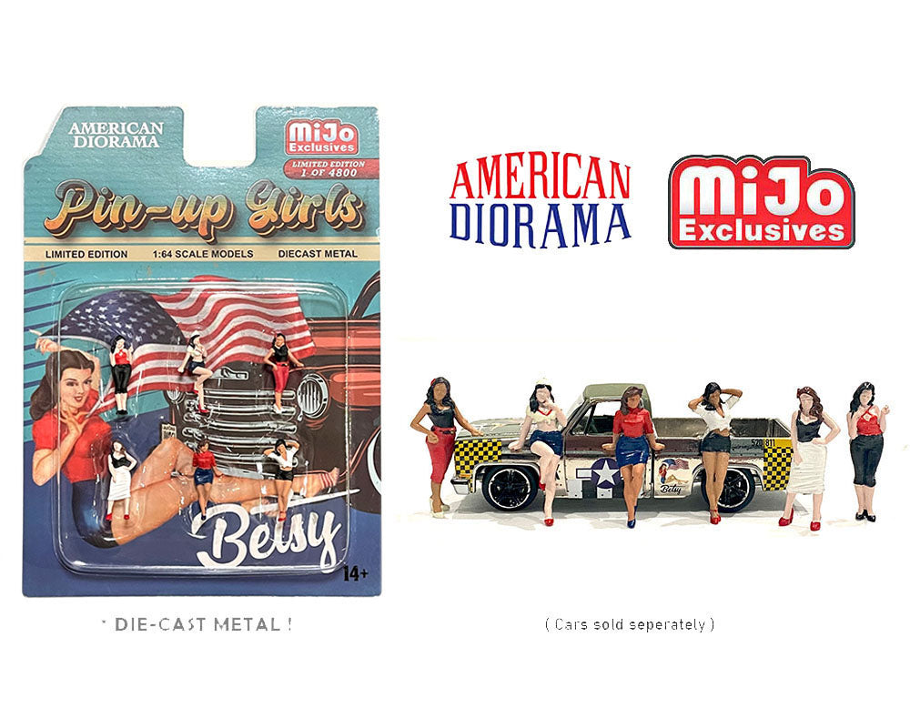 American Diorama 1:64 Figure Set - Pin-up Girls - MIJO Exclusive