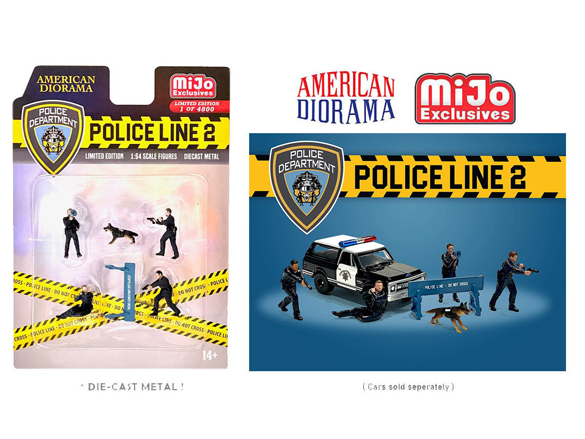 American Diorama 1/64 Figure Set - Police Line 2 - MIJO Exclusives